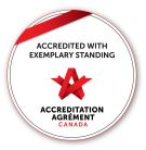 Accreditation seal - Accredited with Exemplary Standing