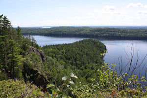 Scenic lookout facing body of water