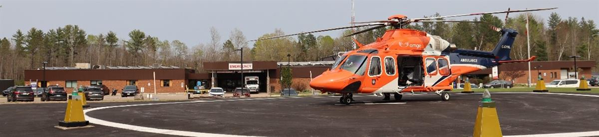 Ornge helicopter at DRDH