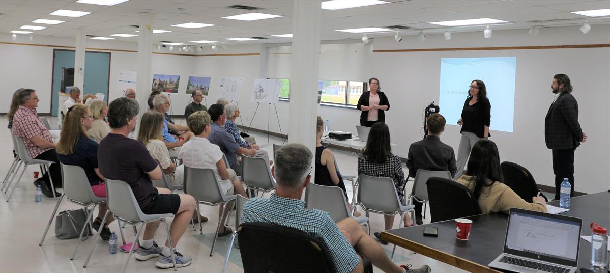 Pictured here is the Deep River and District Hospital’s Community Meeting on June 2, 2023. At the meeting, progress on DRDH’s previous Strategic Plan as well as feedback collected to inform the new 2023-2027 Strategic Plan was shared with our community.