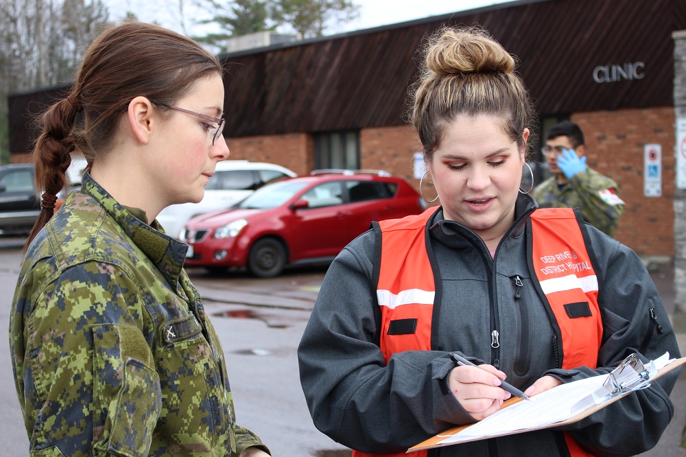 Hospital and Military personnel during exercise