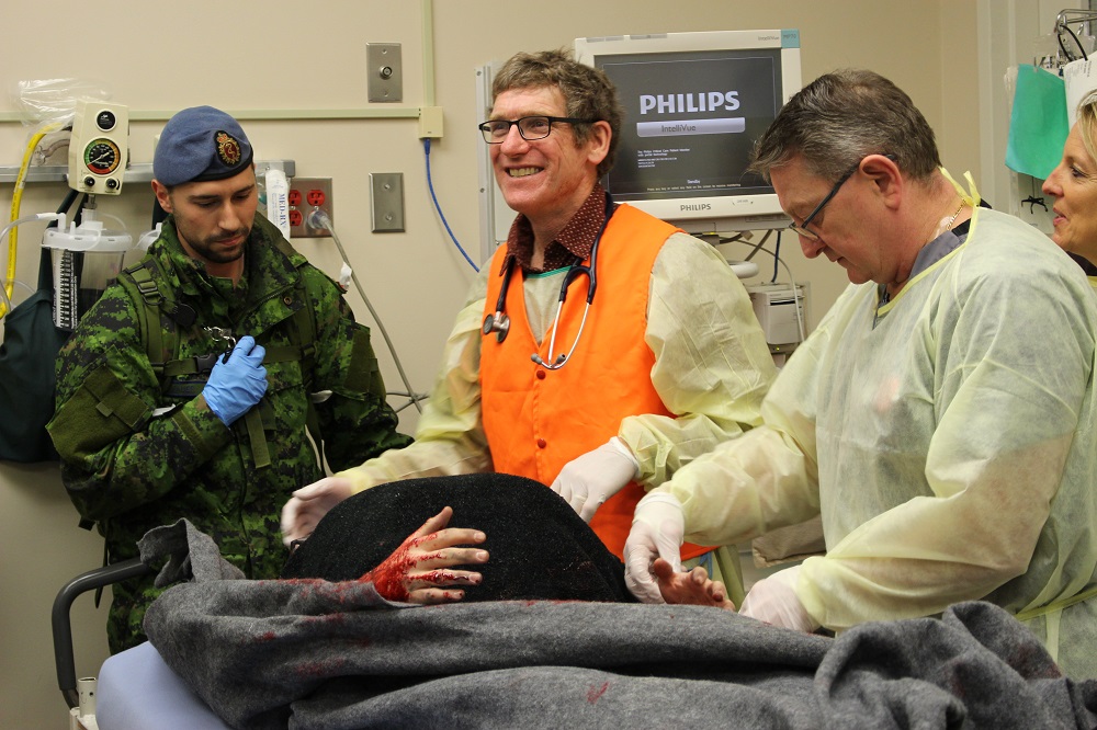 Hospital and Military personnel during exercise