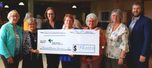 Members of the Deep River and District Health Auxiliary presenting a cheque for $157,000 in donations to Deep River and District Health
